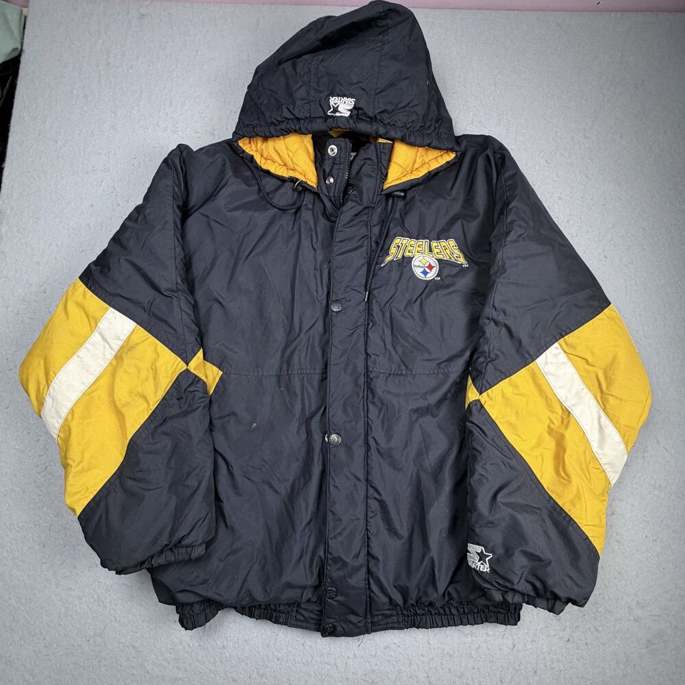 Vintage Pittsburgh Steelers Full Zip Starter Jacket NFL Football Men XXL